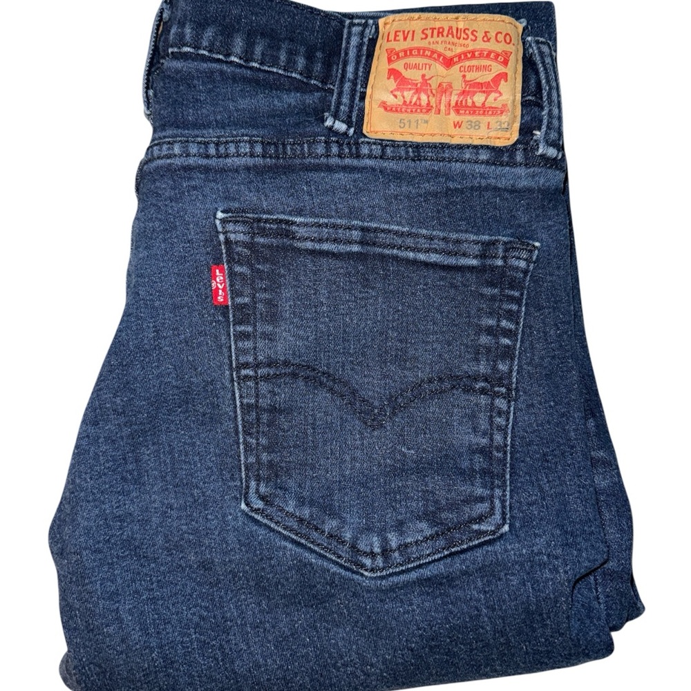 Levi's 511 Dark Blue Jeans size 38X32